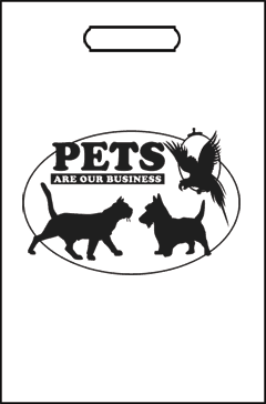 Tote Bags - QTY: 100<BR>Pets Are Our Business - Oval