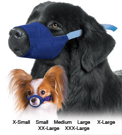 Color-Coded Quick Muzzle? for Dogs, 7-Set (XS-XXXL), Blue body