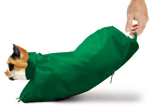 Cat Sack?, with Rear-Underside Zipper, XL, Green