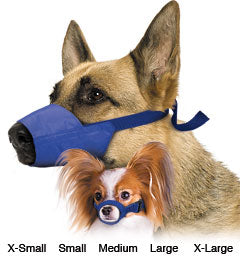 Quick Muzzle? for Dogs, 5-Set (XS, S, M, L & XL), Blue