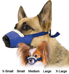 Cozy Quick Muzzle? for Dogs, 5-Set (XS-XL), Blue