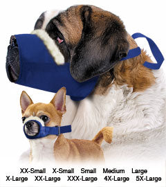 Cozy Quick Muzzle? for Dogs, 10-Set (XXS-5XL), Blue